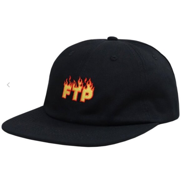 NEW FTP x Thrasher Logo Hat - Black - Picture 1 of 3
